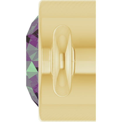 Natural Alexandrite Link, 3.5 mm x 7.2 mm