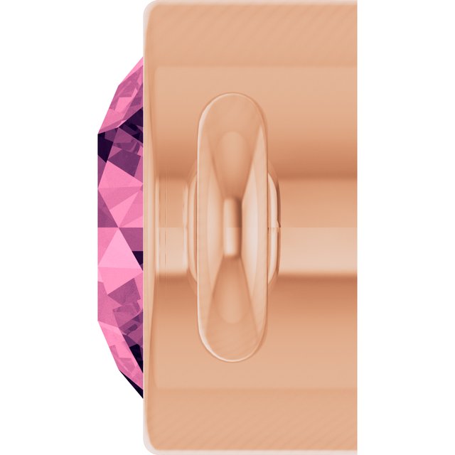 Natural Pink Tourmaline Link, 3.5 mm x 7.2 mm