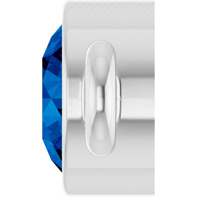 Natural Blue Sapphire Link, 3.5 mm x 7.2 mm