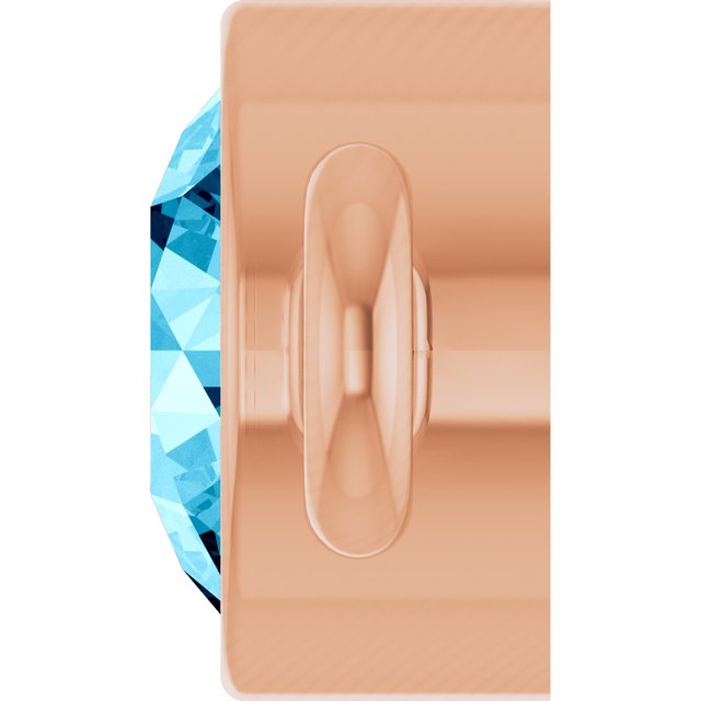 Natural Aquamarine Link, 3.5 mm x 7.2 mm