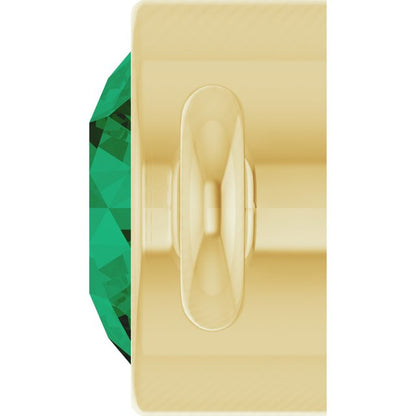 Natural Emerald Link, 3.5 mm x 7.2 mm