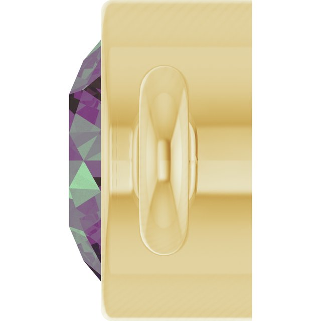 Lab-Grown Alexandrite Link, 3.5 mm x 7.2 mm