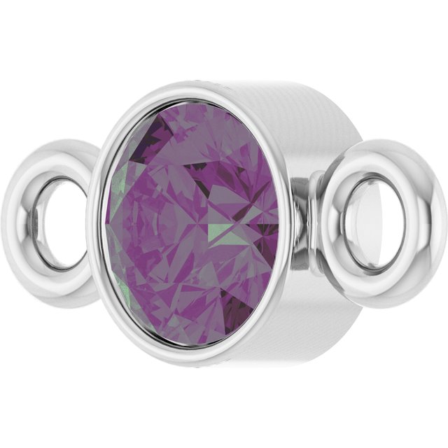 Natural Alexandrite Link, 3.5 mm x 7.2 mm