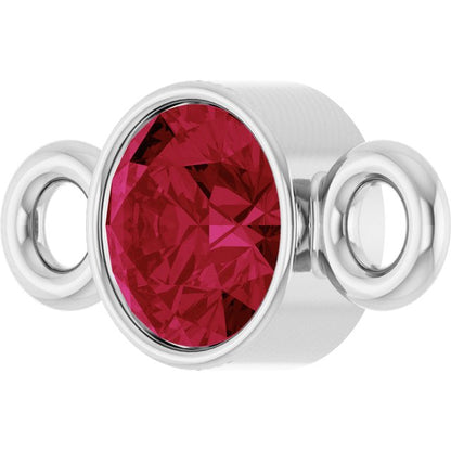 Natural Ruby Link, 3.5 mm x 7.2 mm