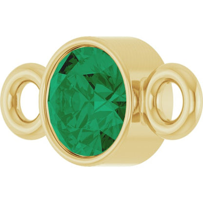 Natural Emerald Link, 3.5 mm x 7.2 mm