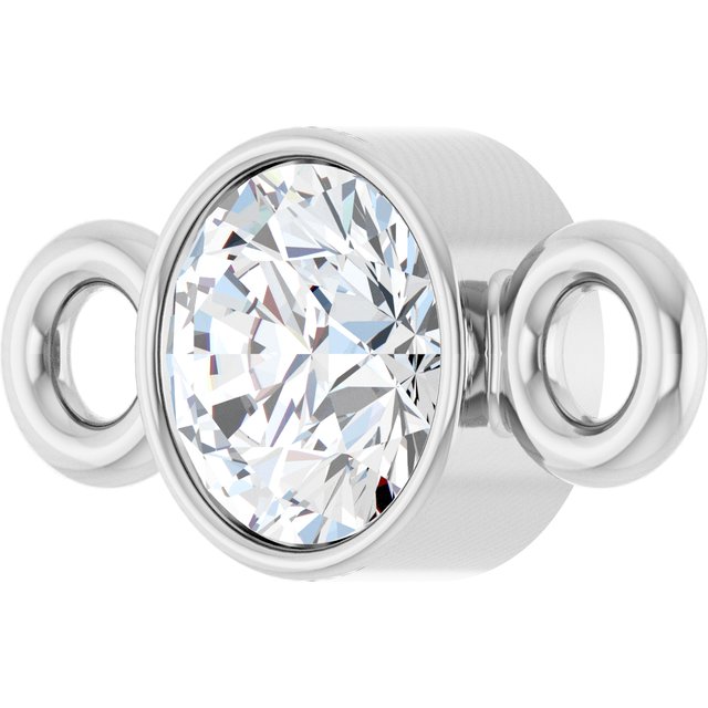 Platinum 1/10 CT Natural Diamond Bezel-Set Link