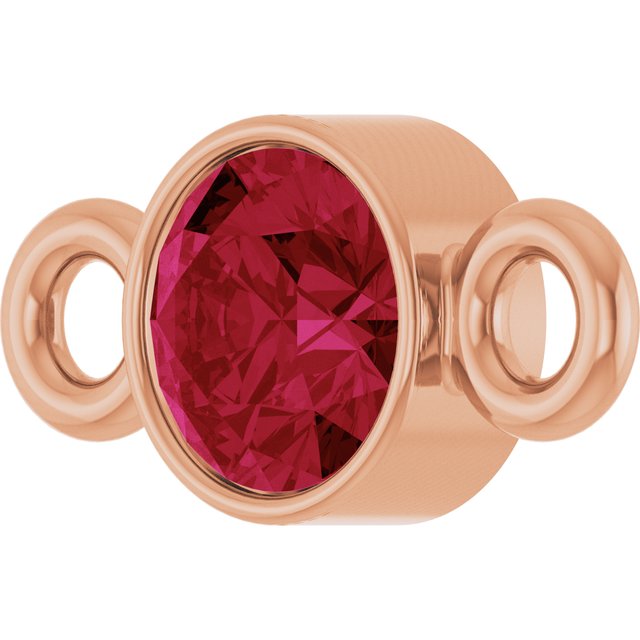 Lab-Grown Ruby Link, 3.5 mm x 7.2 mm