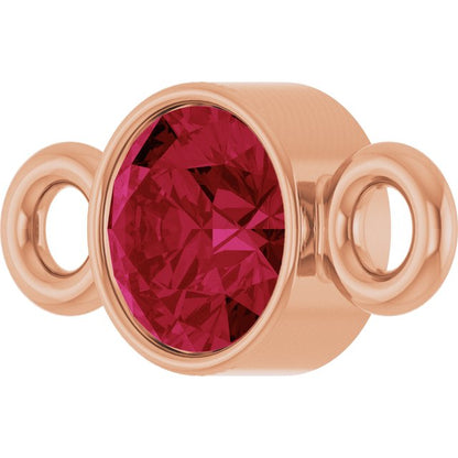 Lab-Grown Ruby Link, 3.5 mm x 7.2 mm