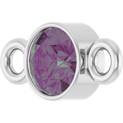 Lab-Grown Alexandrite Link, 3.5 mm x 7.2 mm