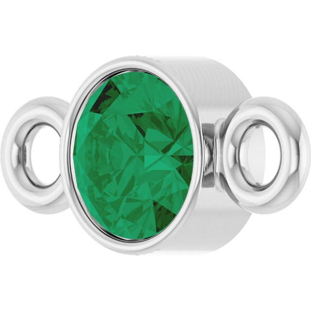Lab-Grown Emerald Link, 3.5 mm x 7.2 mm