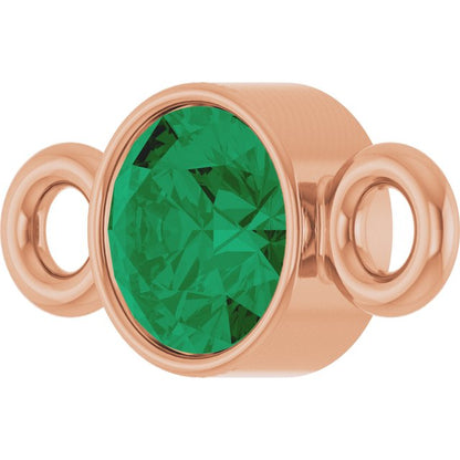Natural Emerald Link, 3.5 mm x 7.2 mm