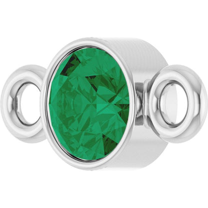 Natural Emerald Link, 3.5 mm x 7.2 mm