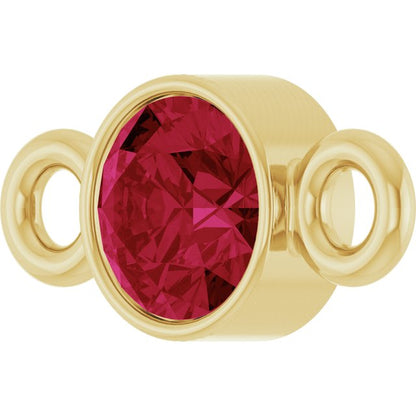 Lab-Grown Ruby Link, 3.5 mm x 7.2 mm