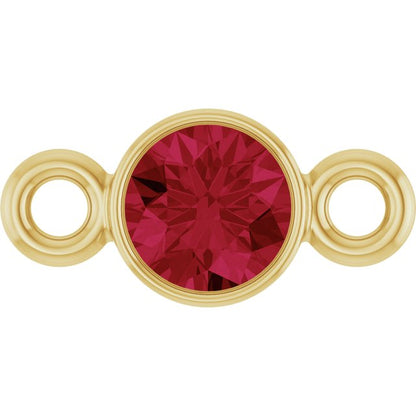 Natural Ruby Link, 3.5 mm x 7.2 mm