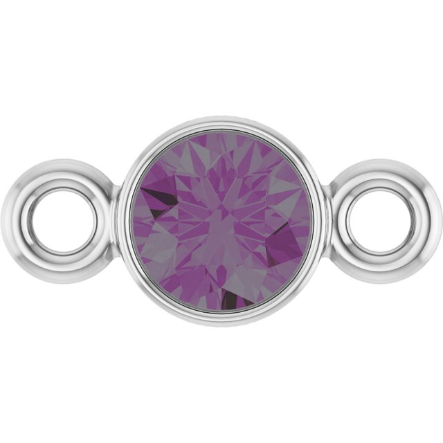 Natural Alexandrite Link, 3.5 mm x 7.2 mm