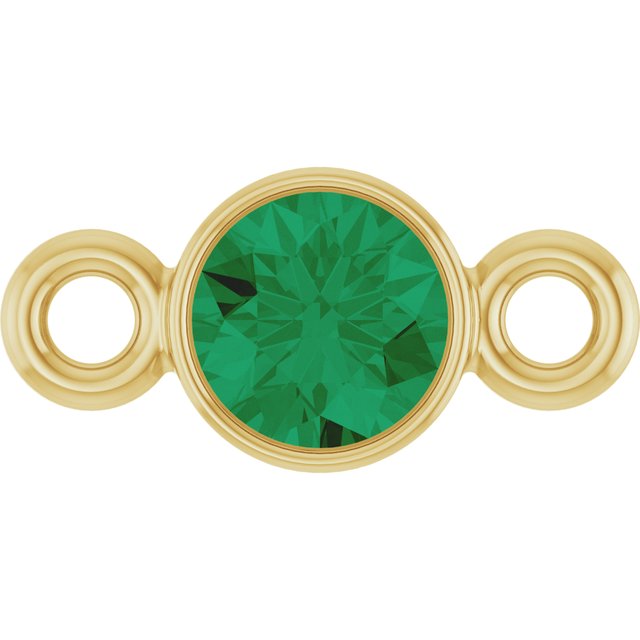 Natural Emerald Link, 3.5 mm x 7.2 mm
