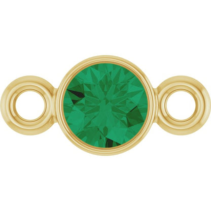 Natural Emerald Link, 3.5 mm x 7.2 mm