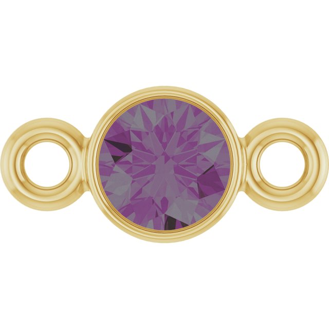Lab-Grown Alexandrite Link, 3.5 mm x 7.2 mm