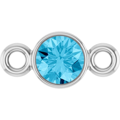 Natural Aquamarine Link, 3.5 mm x 7.2 mm