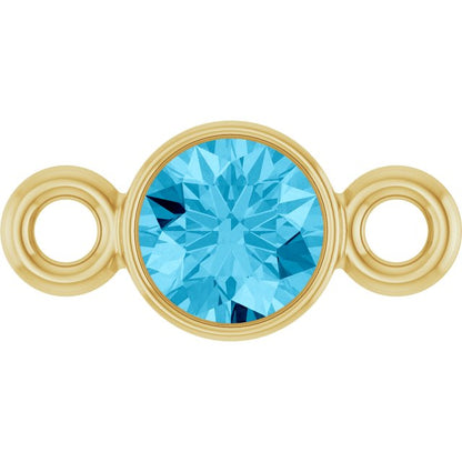 Natural Aquamarine Link, 3.5 mm x 7.2 mm
