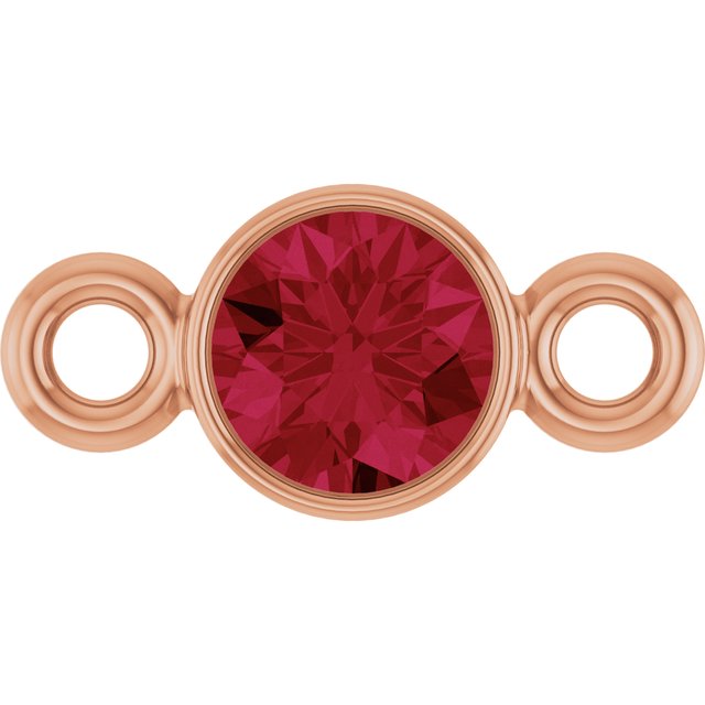 Natural Ruby Link, 3.5 mm x 7.2 mm