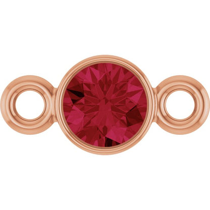 Natural Ruby Link, 3.5 mm x 7.2 mm