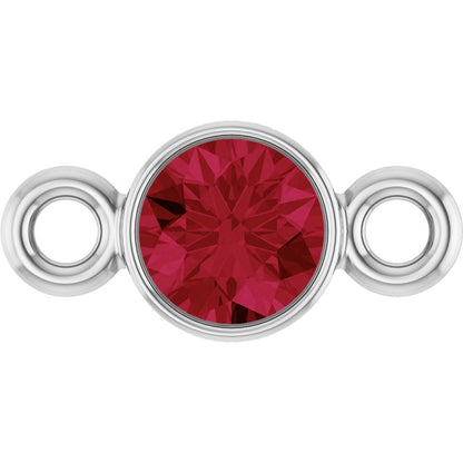 Natural Ruby Link, 3.5 mm x 7.2 mm