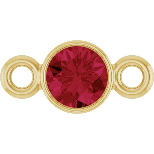 Lab-Grown Ruby Link, 3.5 mm x 7.2 mm