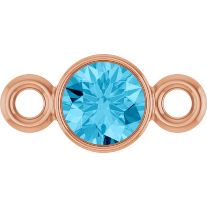 Natural Aquamarine Link, 3.5 mm x 7.2 mm