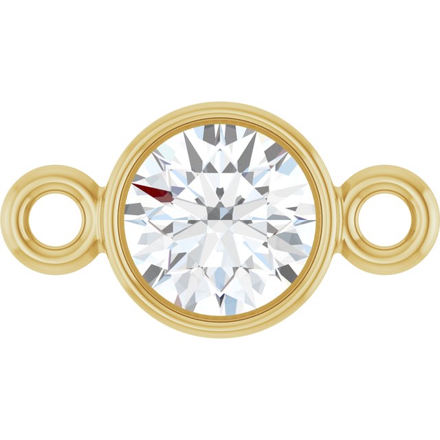 1/5 CT Lab-Grown Diamond Bezel-Set Link, 4.5 mm x 8.3 mm