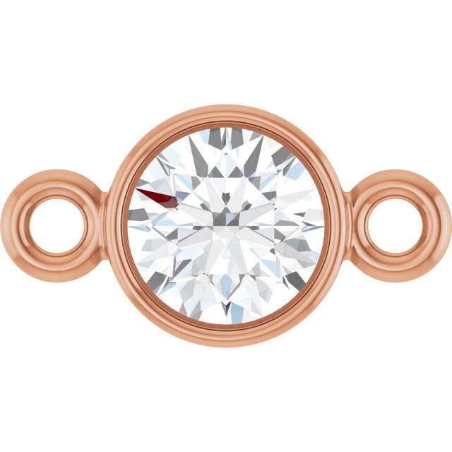 1/5 CT Lab-Grown Diamond Bezel-Set Link, 4.5 mm x 8.3 mm