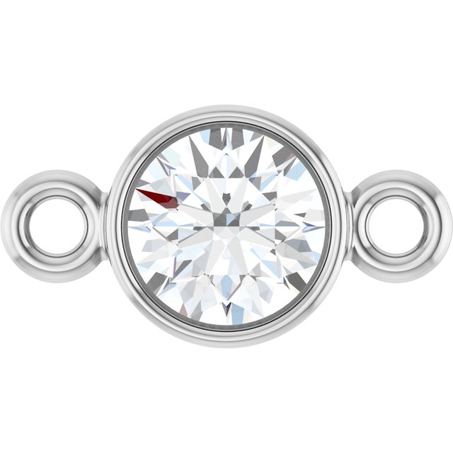 Platinum 1/5 CT Natural Diamond Bezel-Set Link