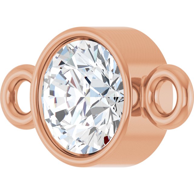 1/5 CT Lab-Grown Diamond Bezel-Set Link, 4.5 mm x 8.3 mm
