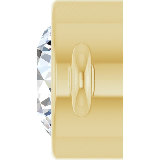 1/5 CT Lab-Grown Diamond Bezel-Set Link, 4.5 mm x 8.3 mm