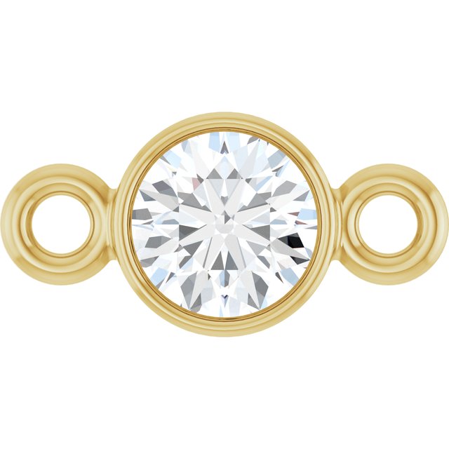 1/8 CT Lab-Grown Diamond Bezel-Set Link, 3.9 mm x 7.7 mm