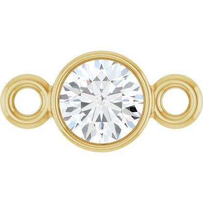 1/8 CT Lab-Grown Diamond Bezel-Set Link, 3.9 mm x 7.7 mm