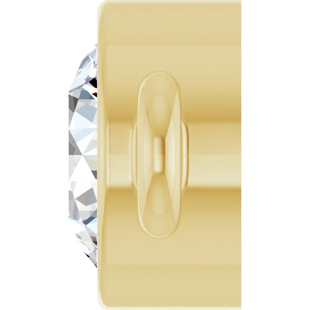 1/8 CT Lab-Grown Diamond Bezel-Set Link, 3.9 mm x 7.7 mm