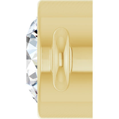 1/8 CT Lab-Grown Diamond Bezel-Set Link, 3.9 mm x 7.7 mm