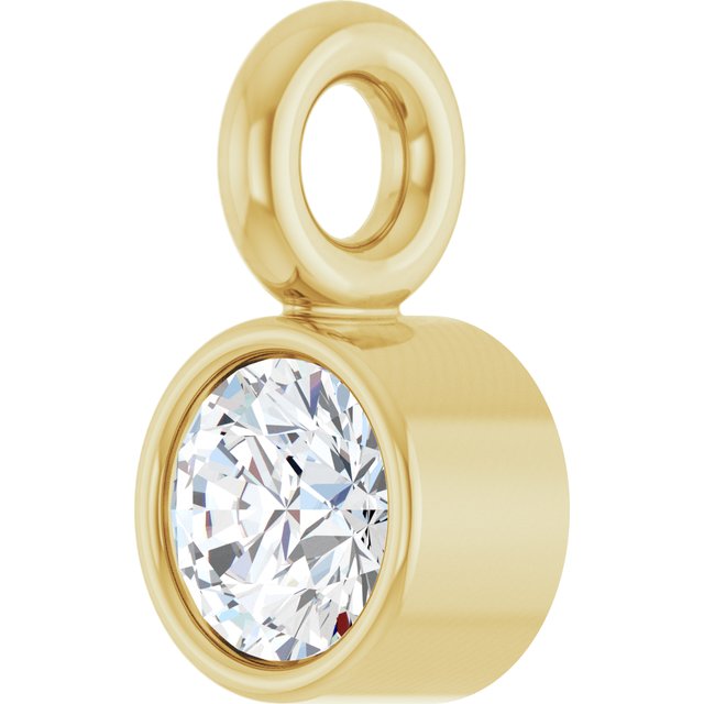 .03 CT Natural Diamond Dangle, 2.5 mm x 4.5 mm