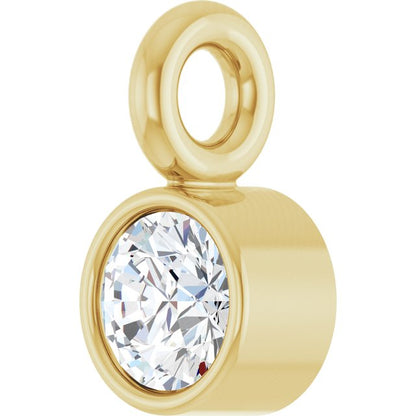 .03 CT Natural Diamond Dangle, 2.5 mm x 4.5 mm