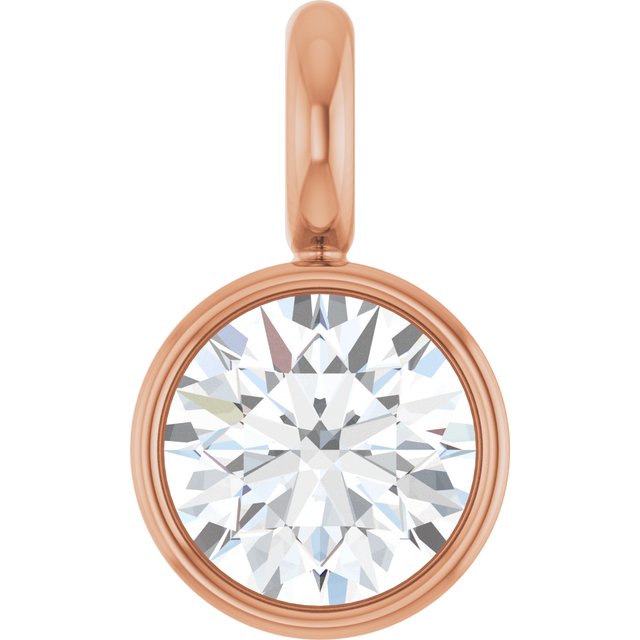 .06 CT Lab-Grown Diamond Bezel-Set Dangle, 3 mm x 5.1 mm