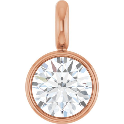 .06 CT Lab-Grown Diamond Bezel-Set Dangle, 3 mm x 5.1 mm