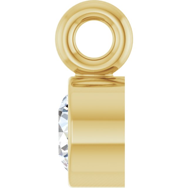 .06 CT Lab-Grown Diamond Bezel-Set Dangle, 3 mm x 5.1 mm