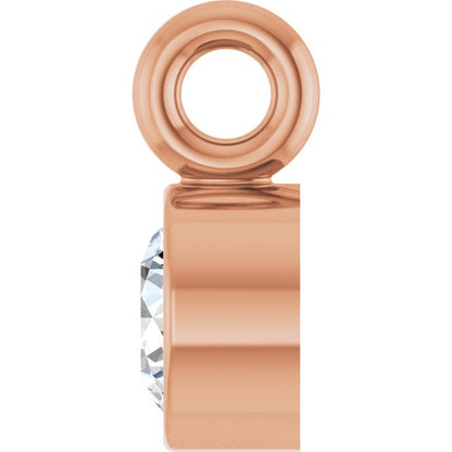 .06 CT Natural Diamond Dangle, 3 mm x 5.1 mm