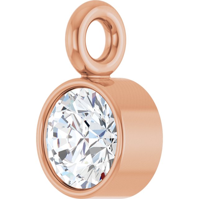 .07 CT Natural Diamond Dangle, 3.2 mm x 5.2 mm, Bezel-Set