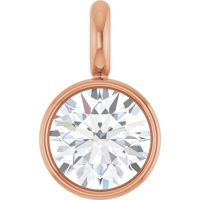 .07 CT Lab-Grown Diamond Bezel-Set Dangle, 3.2 mm x 5.2 mm, Style 2