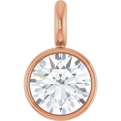.07 CT Lab-Grown Diamond Bezel-Set Dangle, 3.2 mm x 5.2 mm, Style 2