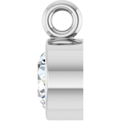 1/6 CT Natural Diamond Dangle, 3.94 mm x 5.95 mm
