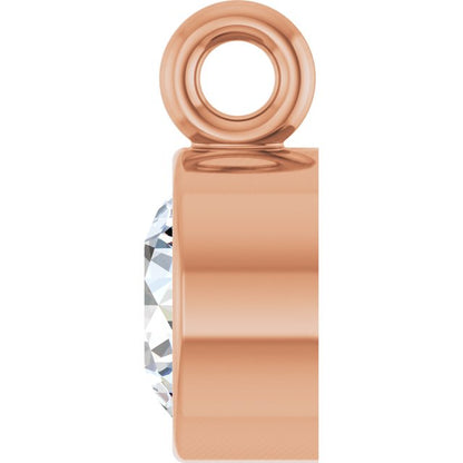 1/6 CT Lab-Grown Diamond Bezel-Set Dangle, 4.3 mm x 6.2 mm