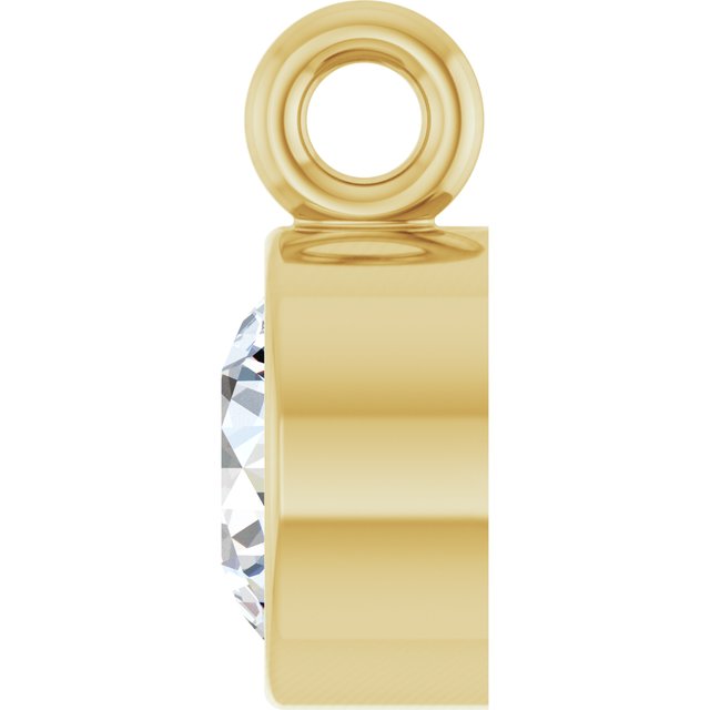 1/6 CT Natural Diamond Dangle, 3.94 mm x 5.95 mm